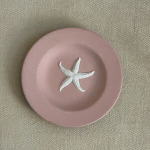 Rare Wedgwood Pink Plate with White Starfish